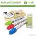 Himi Mini Tongs With Silicone Tips 7 Inch Silicone Cooking Tongs - Set of 3 - Prefect for BBQ Salad Grilling Cooking Food Serving and More (Green Red Blue) - B077YL5W4F